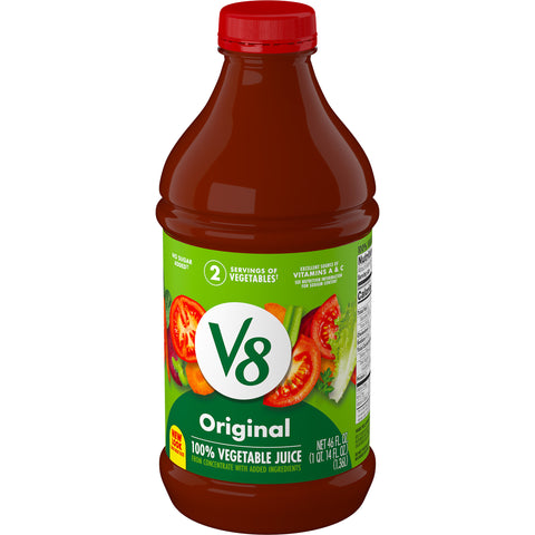 V8 100 Percent Vegetable Juice, 46 Fluid Ounce -- 6 per case.
