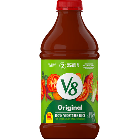 V8 100 Percent Vegetable Juice, 46 Fluid Ounce -- 6 per case.