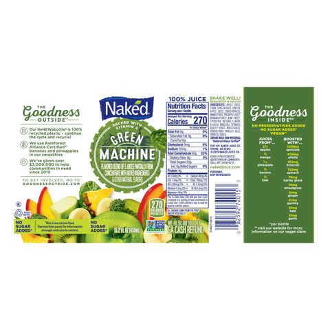 Naked Juice JUICE GREEN MACHINE PLASTIC BOTTLE