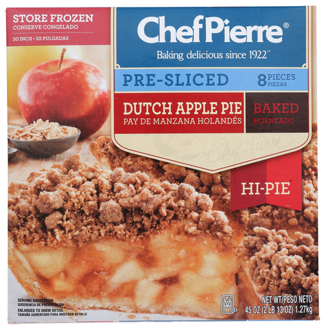 Chef Pierre PIE DUTCH APPLE HI PRE-SLICED 8 CT