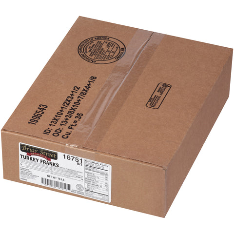 8:1 Briar Street Turkey Hot Dog, 5 Pound -- 2 per case.