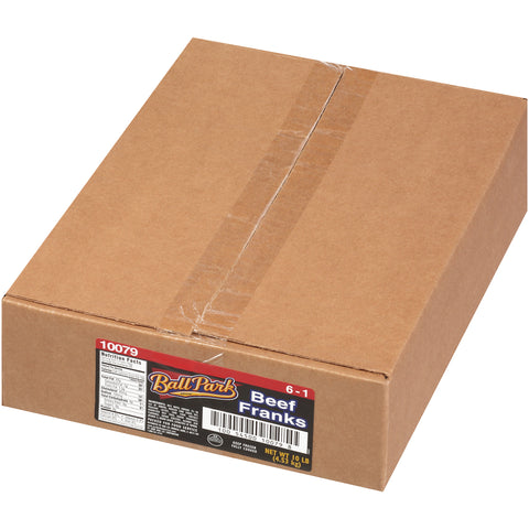 6:1 Ball Park Beef Frank Hot Dog, 10 Pound.