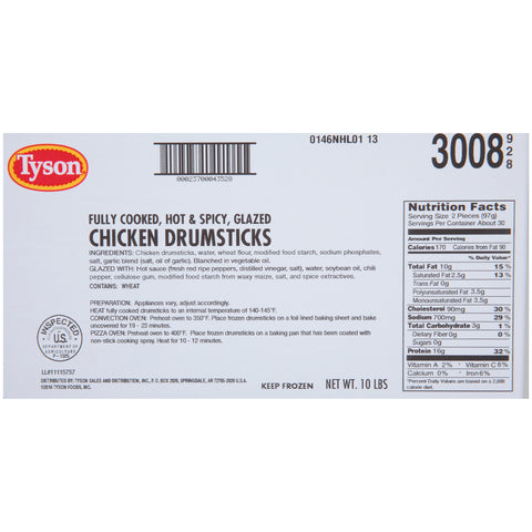 Chicken Drumstick Hot & Spicy Glazed Fc 3008-0928