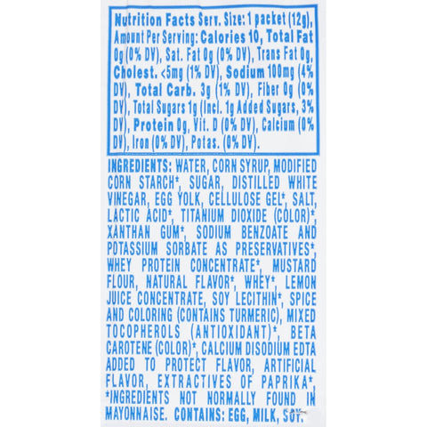 Mayonnaise Fat Free Single Serve Packet 543300/78000756