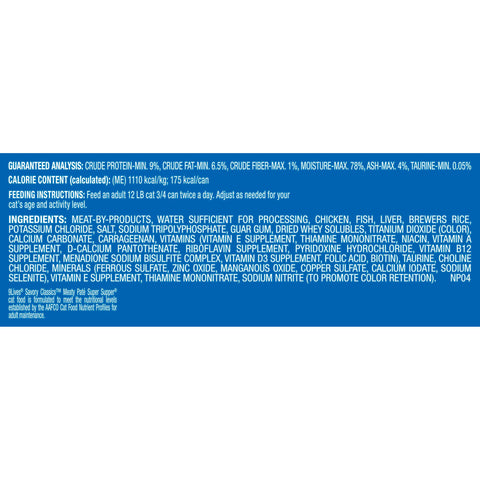 9 Lives Super Supper Ground Entree Cat Food, 5.5 Ounce -- 6 per case.