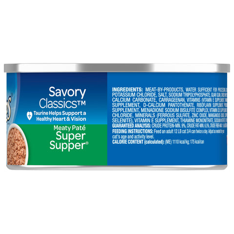 9 Lives Super Supper Ground Entree Cat Food, 5.5 Ounce -- 6 per case.