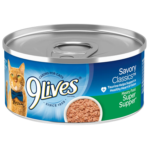 9 Lives Super Supper Ground Entree Cat Food, 5.5 Ounce -- 6 per case.