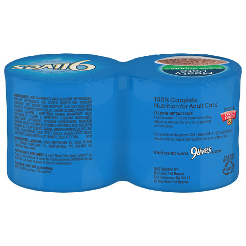 9 Lives Super Supper Ground Entree Cat Food, 5.5 Ounce -- 6 per case.
