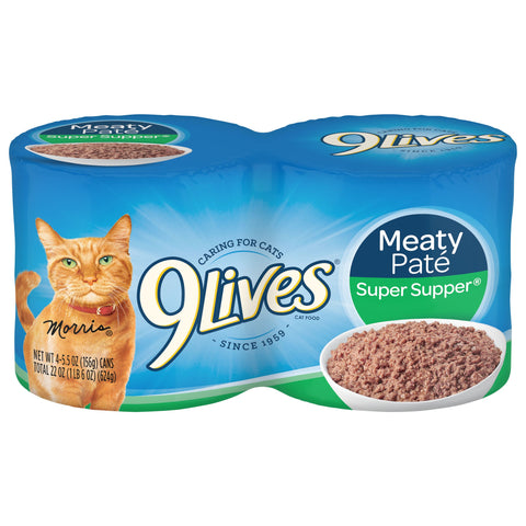 9 Lives Super Supper Ground Entree Cat Food, 5.5 Ounce -- 6 per case.