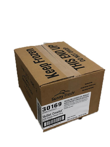 Cargill Skillet Omelet with Cheddar Cheese Filling - Entree, 3.5 Ounce -- 48 per case.