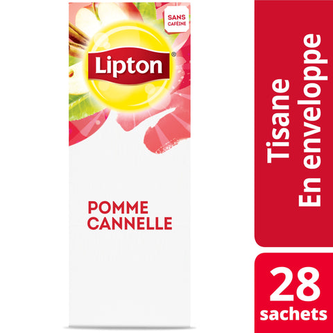 Lipton Cinnamon Apple Enveloped Hot Tea Bags, 28 count -- 6 per case