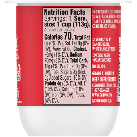 Yogurt Vanilla Danimals Cup Non Fat