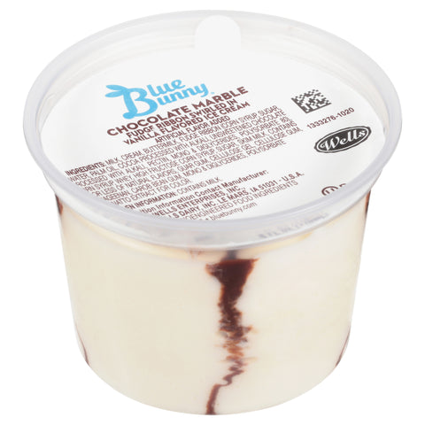 Blue Bunny Chocolate Marble Ice Cream Cup, 4 Fluid Ounce -- 48 per case