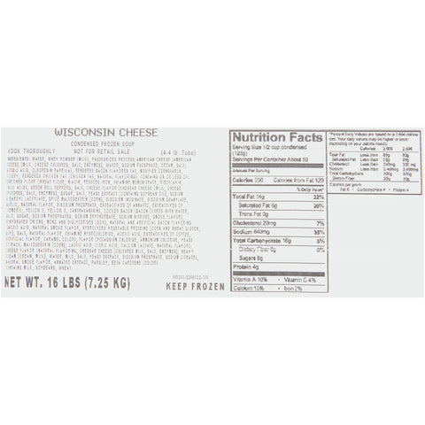 Soup Wisconsin Cheese (m) 163200/78001210