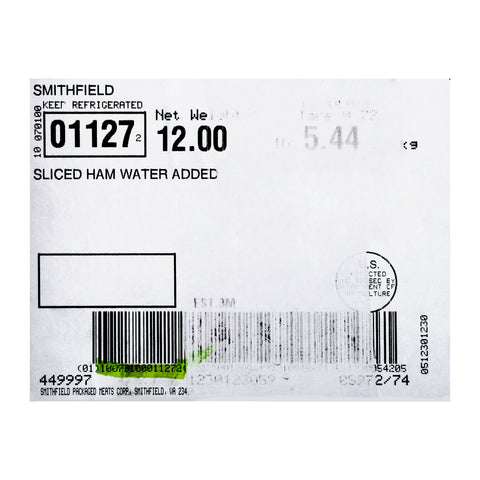 John Morrell Deli Shaved Ham, 3 Pound -- 4 per case.