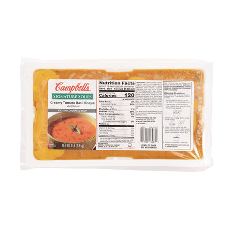 Campbells Creamy Tomato Basil Bisque Soup, 4 Pound -- 3 per case.