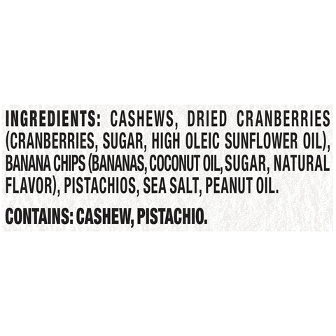 Planters SNACK NUT-RITION CASHEW CRANBERRIES BANANA CHIPS PISTACHIO & A TOUCH OF SALT ENERGY MIX