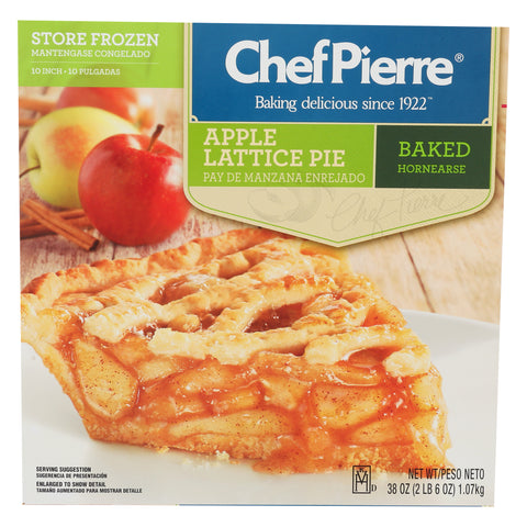 Chef Pierre PIE APPLE LATTICE PRE-BAKED 10