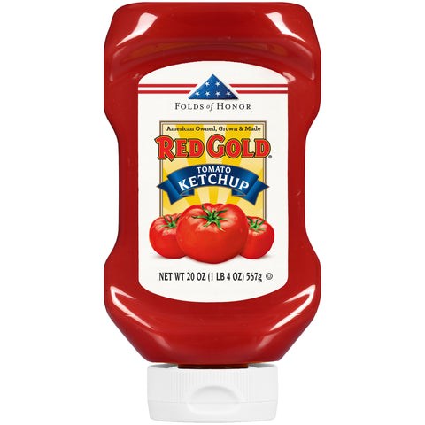 Red Gold KETCHUP 33% FANCY INVERTED RED PLASTIC BOTTLE