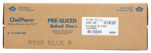 Chef Pierre PIE BLUEBERRY LATTICE THAW & SERVE 8 PRE-SLICED