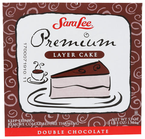 Sara Lee Frozen CAKE LAYER DOUBLE CHOCOLATE PREMIUM UN-CUT ROUND ICED 9