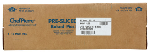 Chef Pierre PIE PUMPKIN PRE-SLICED 8 CUT 10