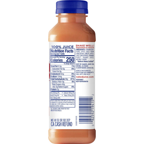Naked Juice JUICE STRAWBERRY BANANA-C 100% PLASTIC BOTTLE