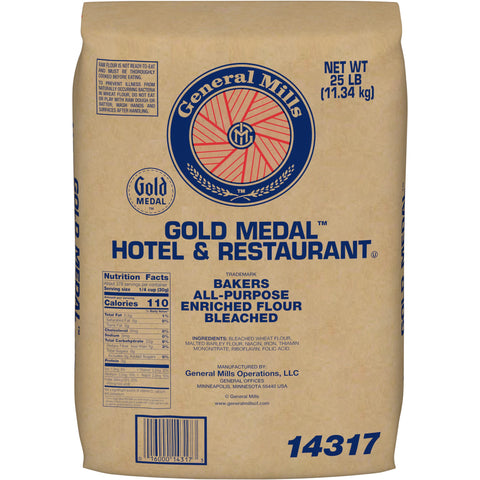 Gold Medal Hotel and Restaurant Flour, 25 Pound -- 2 per case.