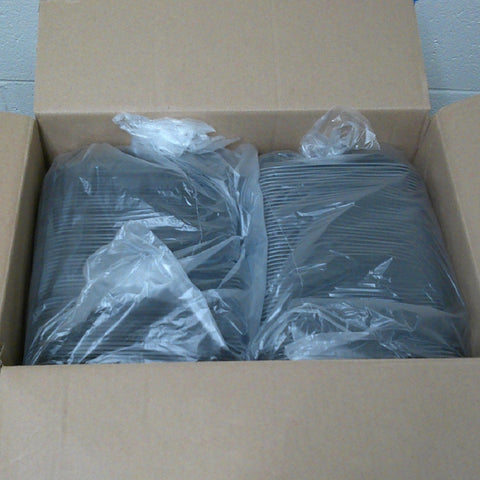 Container Pp Plastic Clear/black 1-compartment 8x8
