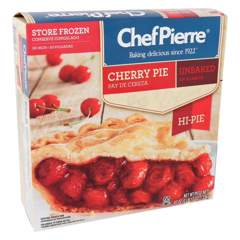 Chef Pierre PIE FRUIT CHERRY HI UNBAKED 10