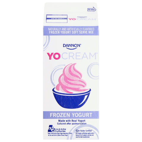 Yocream Yogurt Mix, No Sugar Added Yellow Cake Batter Fat Free Soft Serve, 64 Ounce -- 6 per case.