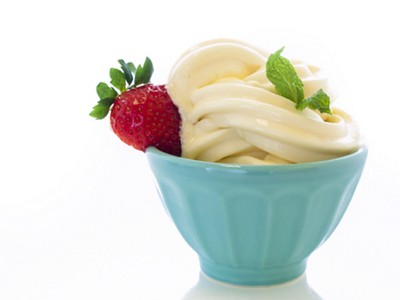 Yocream Yogurt Mix, No Sugar Added Yellow Cake Batter Fat Free Soft Serve, 64 Ounce -- 6 per case.