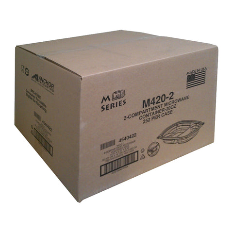 Container Plastic 2-compartment Black 8-12 Oz M420-2