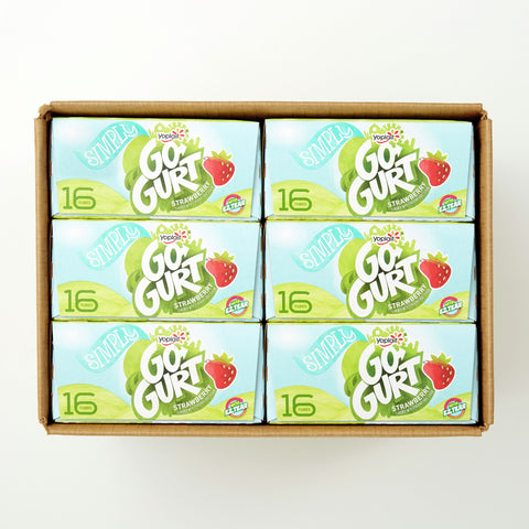 Yoplait Simply GoGurt Strawberry Yogurt, 32 Ounce -- 6 per case.