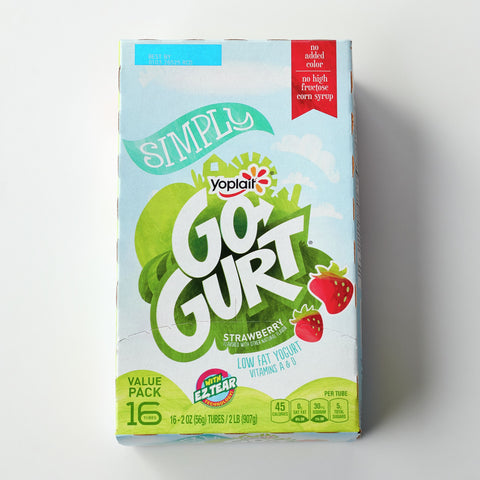 Yoplait Simply GoGurt Strawberry Yogurt, 32 Ounce -- 6 per case.