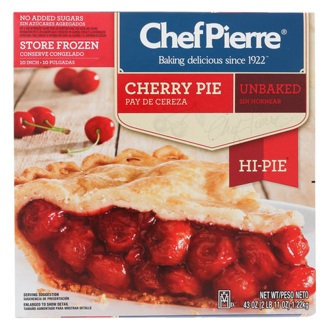 Sara Lee Chef Pierre Cherry High Pie, 43 Ounce -- 6 per case.