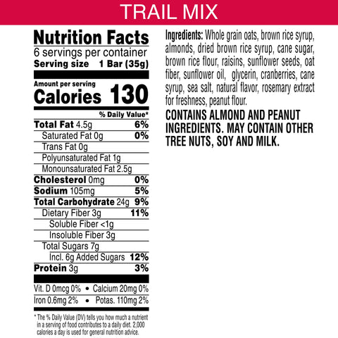 Kashi® SNACK BAR GRANOLA CHEWY TRAIL MIX