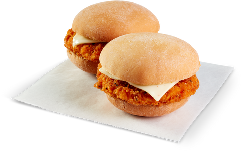 Pierre Mini Twin Spicy Breaded Chicken Sandwich, 5.5 Ounce -- 24 per case.