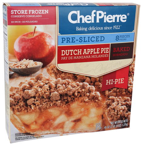Chef Pierre PIE DUTCH APPLE HI PRE-SLICED 8 CT