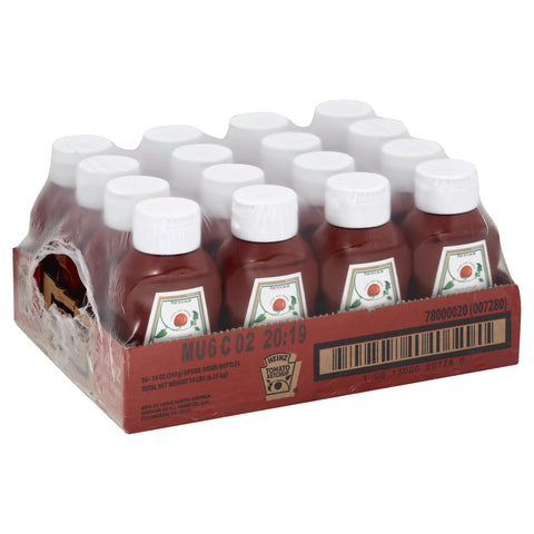 Heinz Red Ketchup - Plastic Top Down Bottle, 14 Ounce -- 16 per case