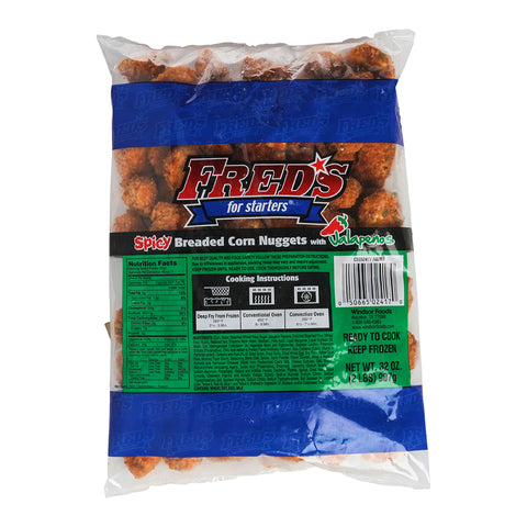 Fred's For Starters® APPETIZER CORN NUGGET SPICY BREADED W/ JALAPENO