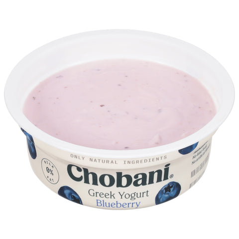 Chobani Blueberry Greek Yogurt, 4 Ounce -- 12 per case.