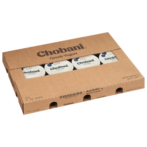 Chobani Blueberry Greek Yogurt, 4 Ounce -- 12 per case.