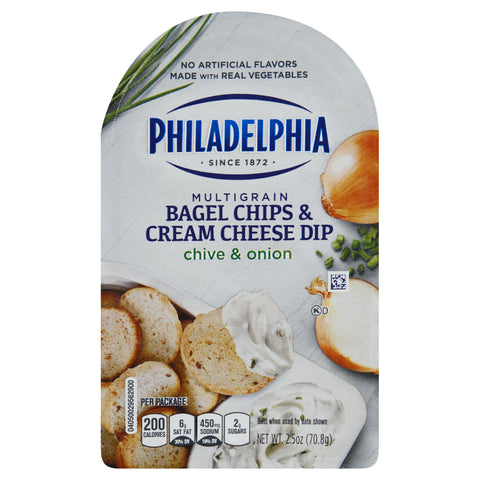 Philadelphia BAGEL CHIP W/ DIP CREAM CHEESE CHIVE ONION