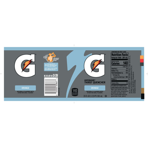 Gatorade DRINK ORANGE WIDEMOUTH PLASTIC BOTTLE