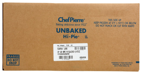 Chef Pierre PIE FRUIT BLACKBERRY HI UNBAKED 10