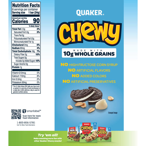 Quaker® GRANOLA BAR REDUCED SUGAR COOKIES N' CREAM