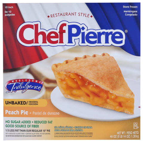 Chef Pierre PIE FRUIT 1/3 REDUCED FAT & NSA PEACH 10