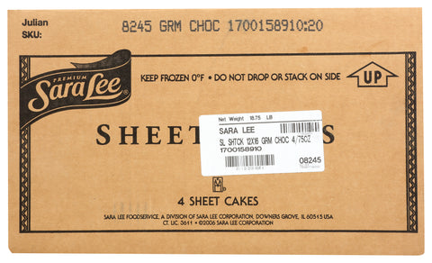 Sara Lee Frozen CAKE GERMAN CHOCOLATE ICED 12X16