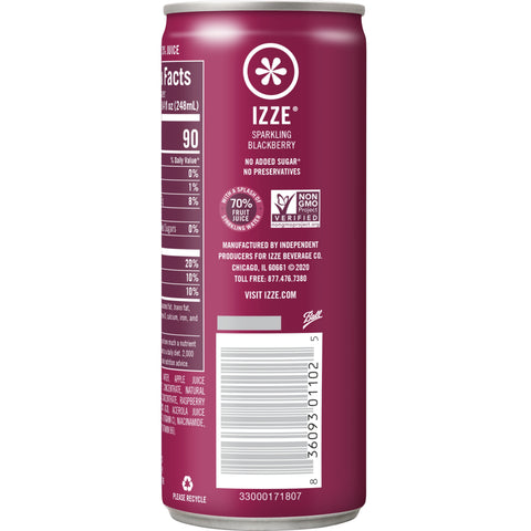 Izze JUICE SPARKLING BLACKBERRY CAN